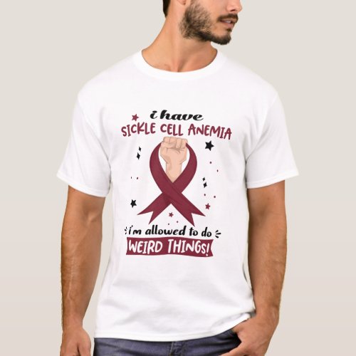 Sickle Cell Anemia Awareness Month Ribbon Gifts T_Shirt
