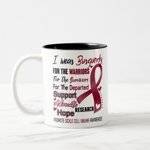 Sickle Cell Anemia Awareness Month Ribbon Gifts Two_Tone Coffee Mug
