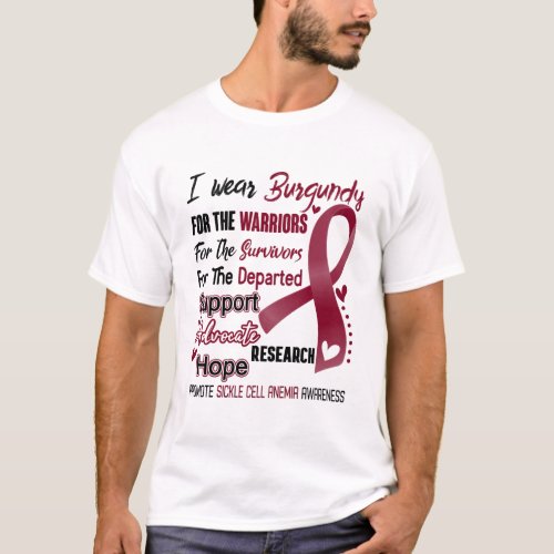 Sickle Cell Anemia Awareness Month Ribbon T_Shirt