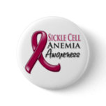 Sickle Cell Anemia Awareness Ribbon Button