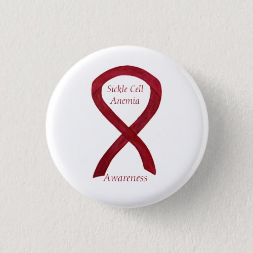 Sickle Cell Anemia Awareness Ribbon Custom Buttons