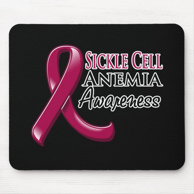 Sickle Cell Anemia Awareness Ribbon Mouse Pad (Front)