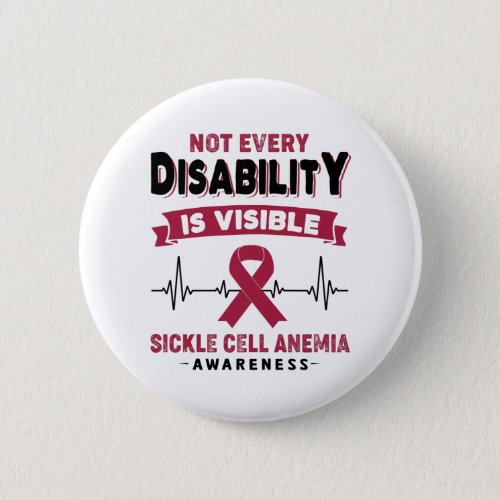 Sickle Cell Anemia Awareness Ribbon Support Gifts Button