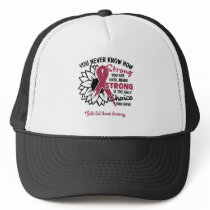 Sickle Cell Anemia Awareness Ribbon Support Gifts Trucker Hat