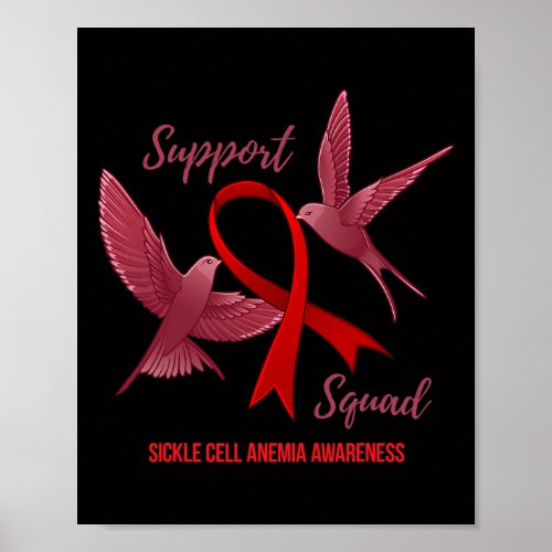 Sickle Cell Anemia Awareness Support Squad  Poster