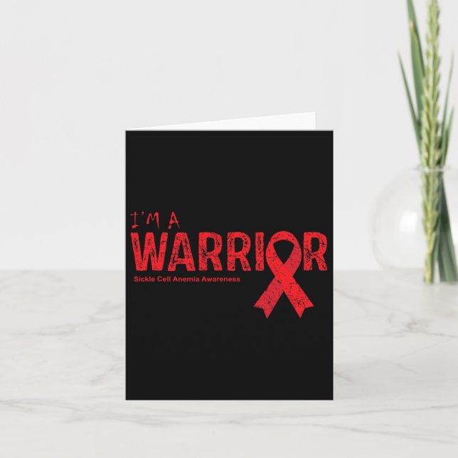 Sickle Cell Anemia Awareness Warrior  Card (Front)