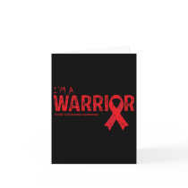 Sickle Cell Anemia Awareness Warrior  Card