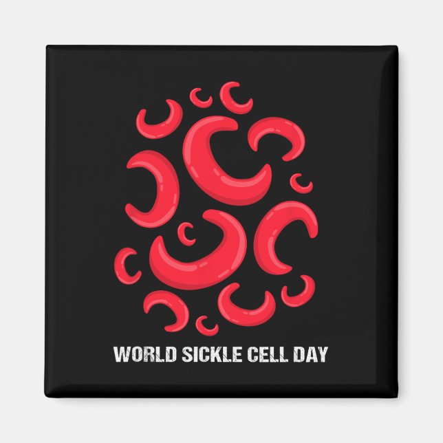 Sickle Cell Anemia Awareness World Sickle Cell Day Magnet (Front)