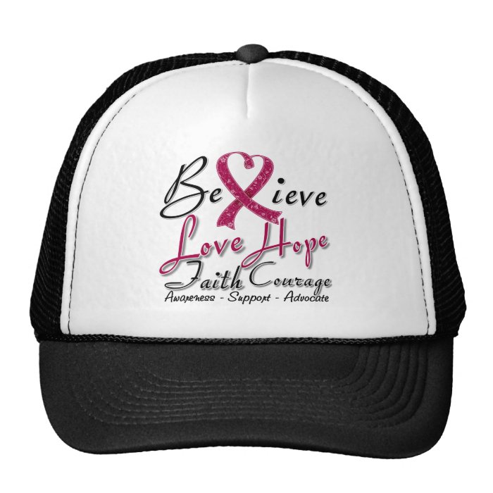 Sickle Cell Anemia Believe Heart Collage Trucker Hats