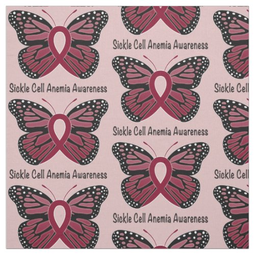 Sickle Cell Anemia Butterfly of Hope Fabric