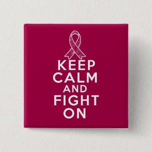 Sickle Cell Anemia Keep Calm and Fight On Button