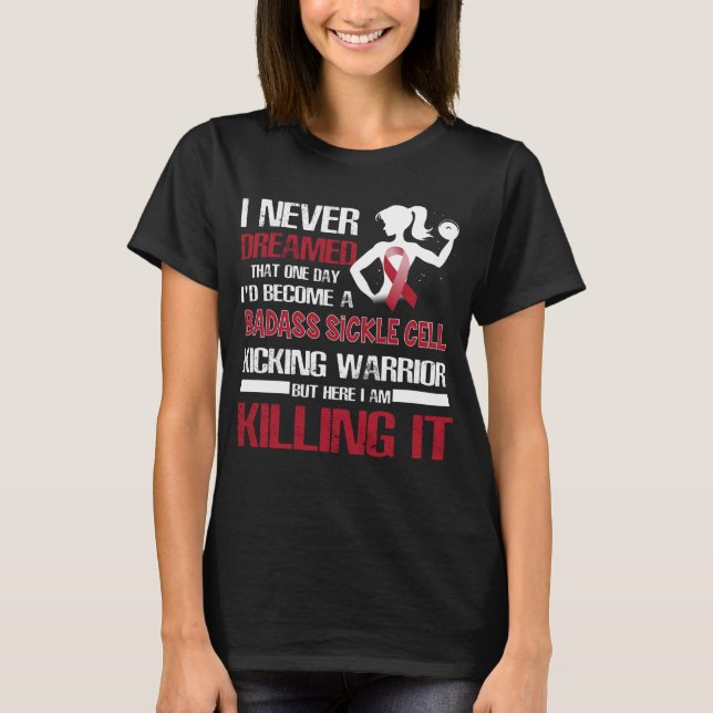 sickle cell anemia kicking warrior women T-Shirt (Front)