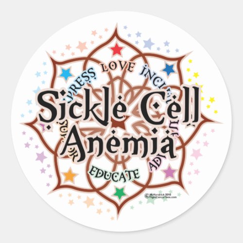 Sickle Cell Anemia Lotus Classic Round Sticker