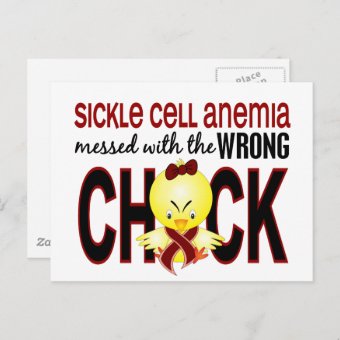 Sickle Cell Anemia Messed With Wrong Chick Postcard | Zazzle