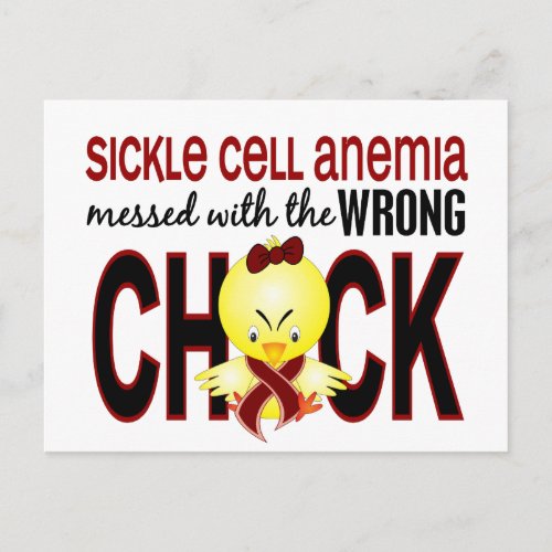 Sickle Cell Anemia Messed With Wrong Chick Postcard