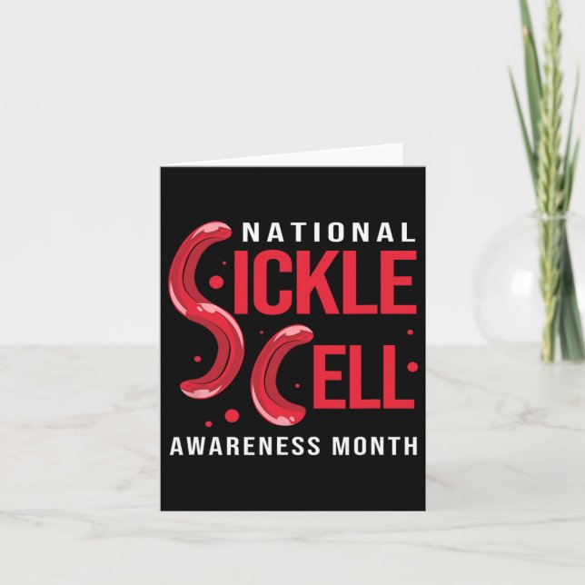 Sickle Cell Anemia National Sickle Cell Awareness  Card (Front)