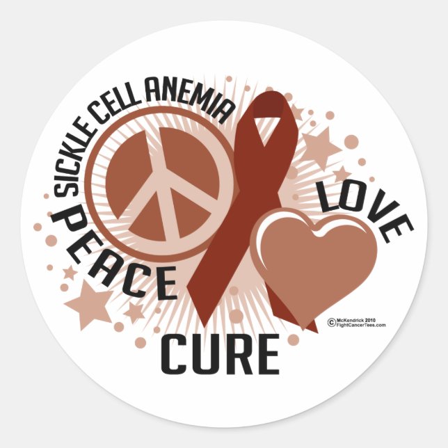 Sickle Cell Anemia PLC Classic Round Sticker (Front)