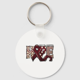 Sickle Cell Anemia Scd Awareness Month Ribbon Hope Keychain