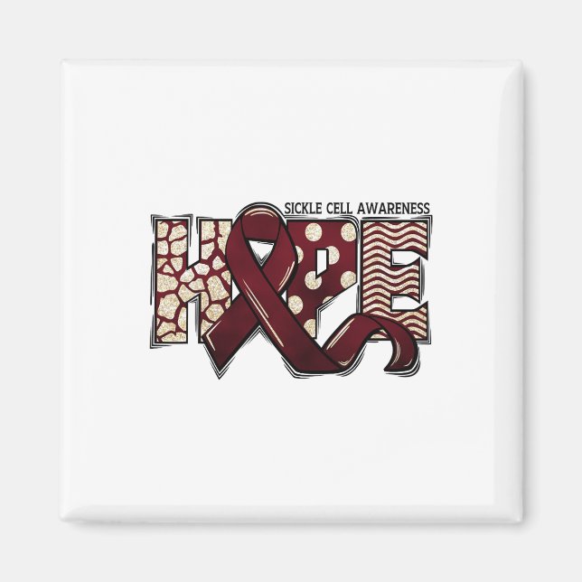 Sickle Cell Anemia Scd Awareness Month Ribbon Hope Magnet (Front)