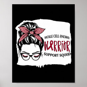 Sickle Cell Anemia Warrior Awareness Support Squad Poster