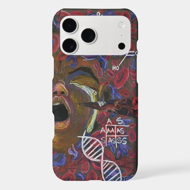 Sickle Cell Art DNA Iphone Case (Back)