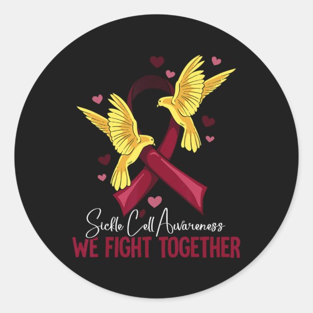 Sickle Cell Awareness 9  Classic Round Sticker (Front)