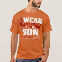Sickle Cell Awareness  Anemia Support Burgundy Son T-Shirt