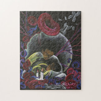 Sickle Cell Awareness Art - Need Not Suffer Alone Jigsaw Puzzle