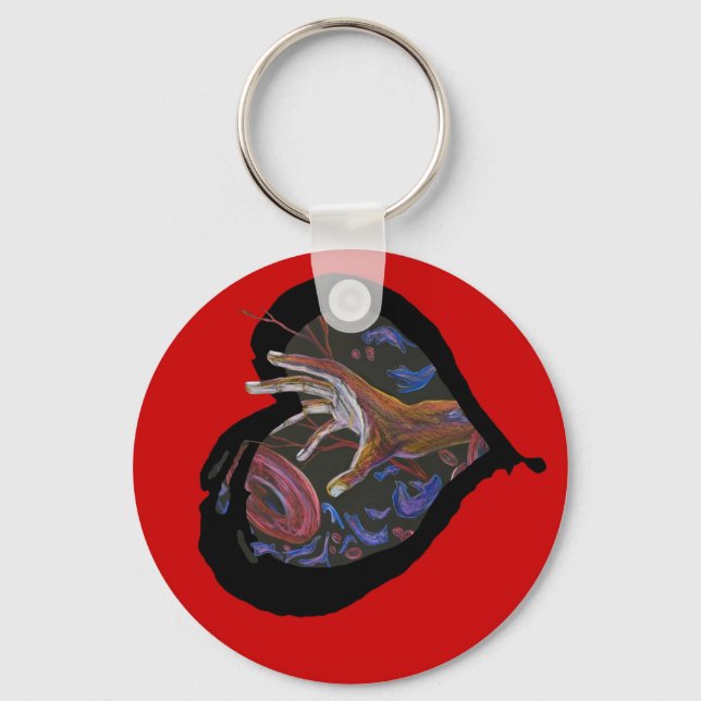 Sickle Cell Awareness Heart - Hope Keychain (Front)