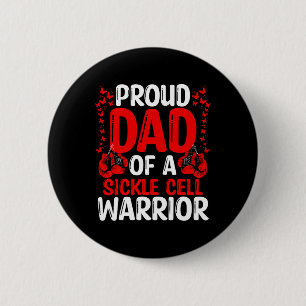 Sickle Cell Awareness Movement Ribbon Dad Of A War Button