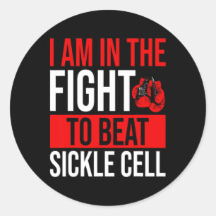 Sickle Cell Awareness Ribbon Beat Disease Warrior Classic Round Sticker