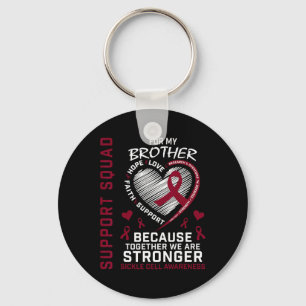 Sickle Cell Awareness Shirt Brother Support Group  Keychain