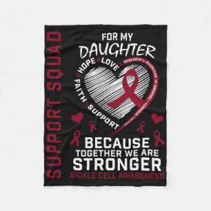 Sickle Cell Awareness Shirt Daughter Support Group Fleece Blanket