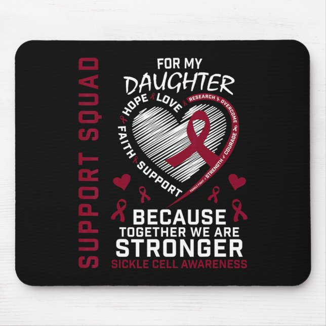 Sickle Cell Awareness Shirt Daughter Support Group Mouse Pad (Front)