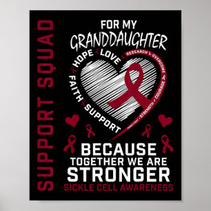 Sickle Cell Awareness Shirt Granddaughter Group Te Poster