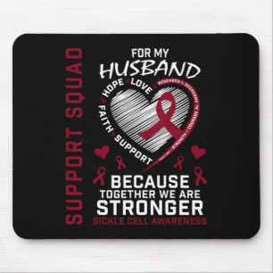 Sickle Cell Awareness Shirt Husband Support Group Mouse Pad