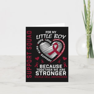 Sickle Cell Awareness Shirt Little Boy Support Gro Card