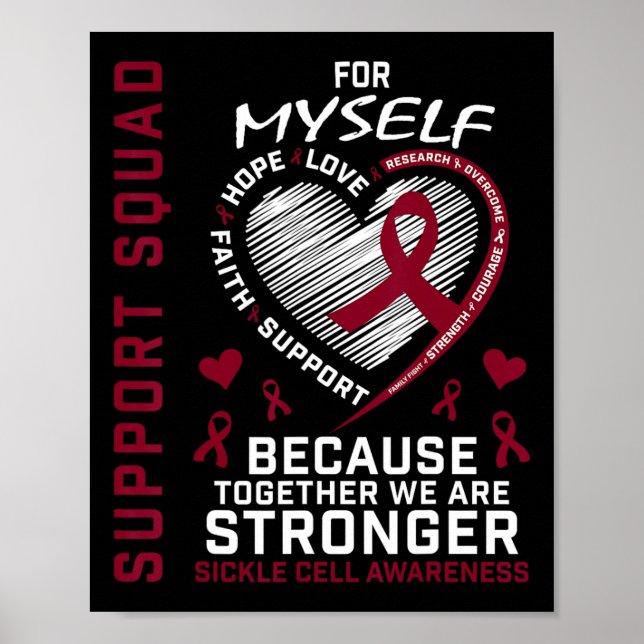 Sickle Cell Awareness Shirt Myself Me Self Group T Poster (Front)
