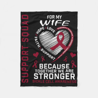Sickle Cell Awareness Shirt Wife Support Group Tee Fleece Blanket
