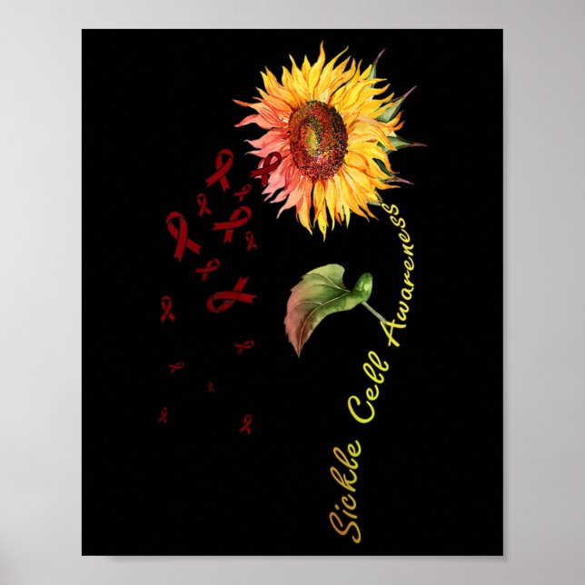 Sickle Cell Awareness Sunflower  Poster (Front)
