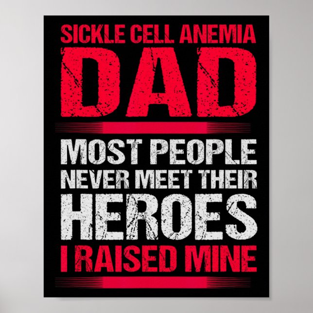 Sickle Cell Awareness Support Sickle Cell Anemia D Poster (Front)