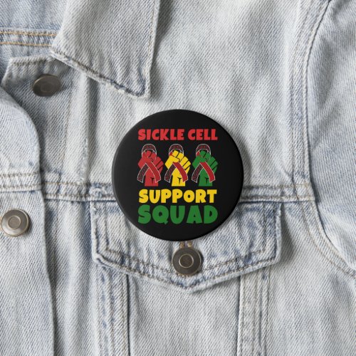 SICKLE CELL Awareness SUPPORT SQUAD Button