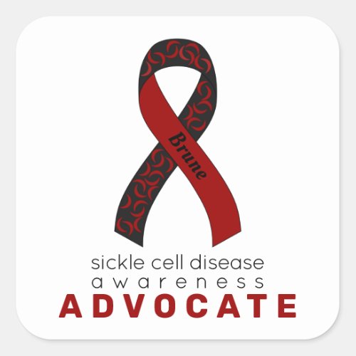 Sickle Cell Disease Advocate White Square Sticker