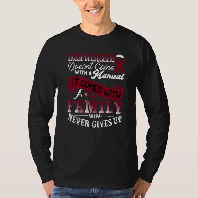 Sickle Cell Disease Awareness Family Support Burgu T-Shirt (Front)