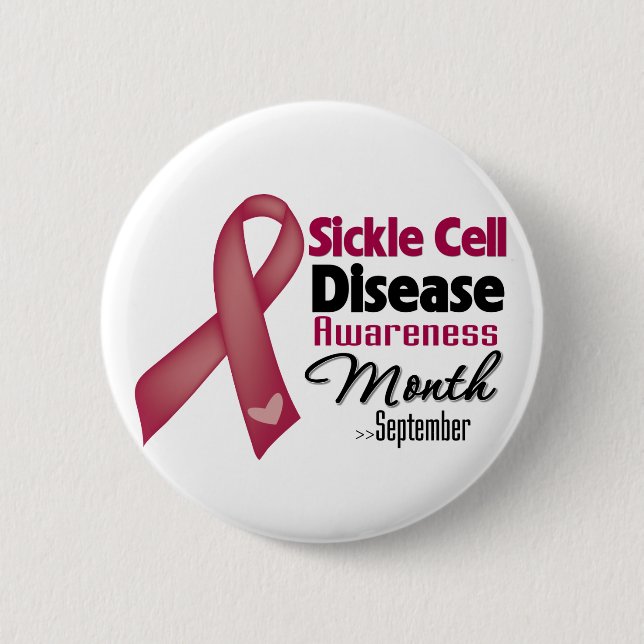 Sickle Cell Disease Awareness Month Pinback Button (Front)