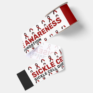 Sickle Cell Disease Awareness Pattern Ribbon