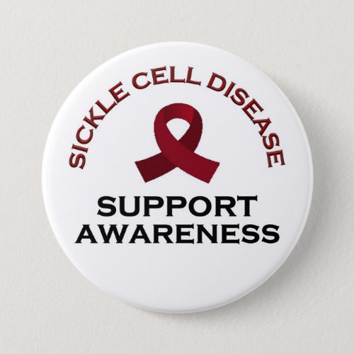 Sickle Cell Disease Awareness Support and Healing Button