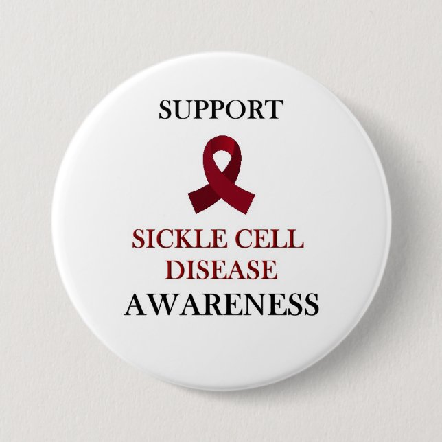 Sickle Cell Disease Awareness, Support and Healing Pinback Button (Front)