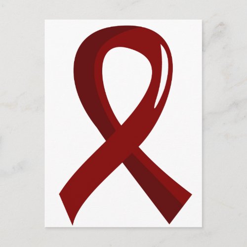 Sickle Cell Disease Burgundy Ribbon 3 Postcard