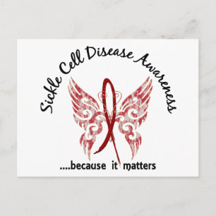 Sickle Cell Disease Butterfly 6.1 Postcard